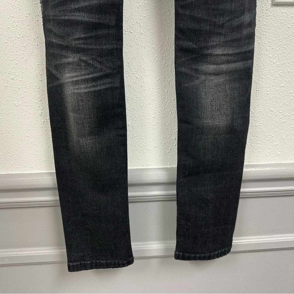 Miss Me Women's Whiskered Black Skinny Jeans Embroidered Side Detail - Picture 12 of 16